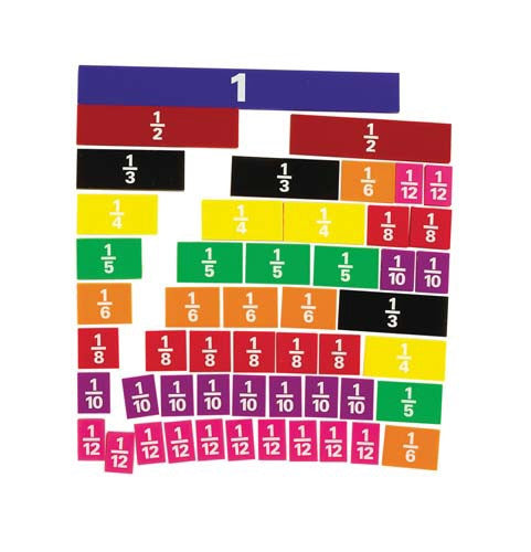 Fraction Tiles 51pc + Tray Various Fractions