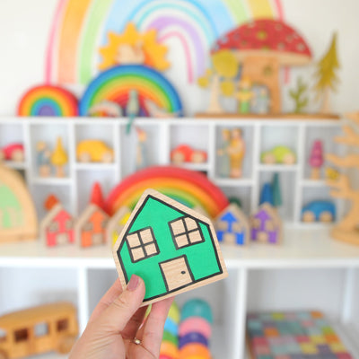 MINI rainbow houses - set of 7