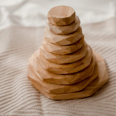 Natural Wooden Stacking Stones