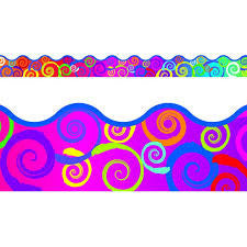 Borders- Rainbow Swirls