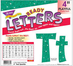 Ready Letters- TealSparkle 4 inch (7.5cm)