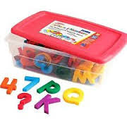 Jumbo Alpha and Mathmagnets. 100 pieces- Multicoloured