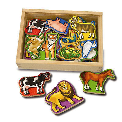 Melissa & Doug Wooden Animal Magnets in a Box 20