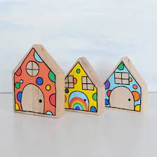 Confetti houses (set of 3)
