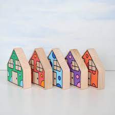 Confetti houses (set of 5)